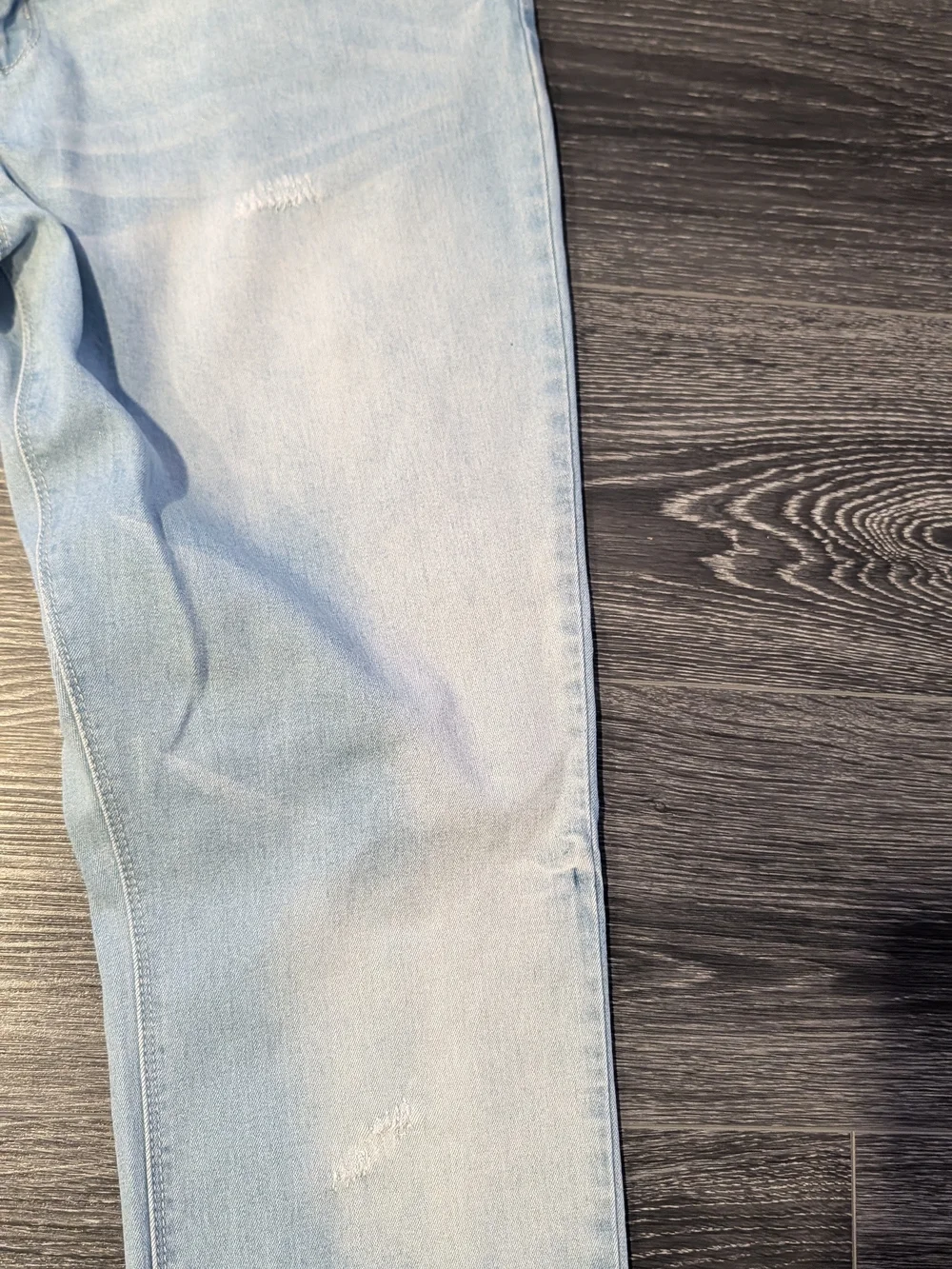 Blue Light-Wash Jeans with Heart & Star Patches